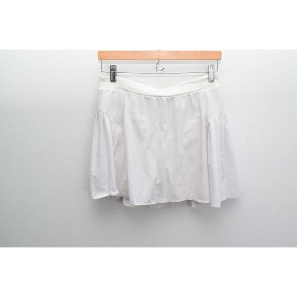 Spanx Get Moving Pleated Skirt Womens Size Large White Activewear Tennis Skort - Picture 1 of 4